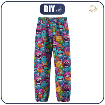 DZIECIĘCE SPODNIE Z SOFTSHELLU (YETI) - CRAZY MONSTERS WZ. 3 - zestaw do uszycia (158/164)