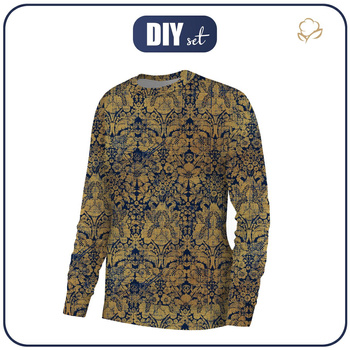 BLUZA DAMSKA (HANA) BASIC - MAGICZNE DAMASCO wz. 1 (MAGICZNA SZKOŁA) / złoty - zestaw do uszycia