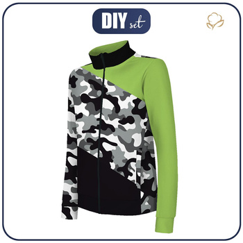 BLUZA ROZPINANA (MAX) - MORO SZARE - DIY set