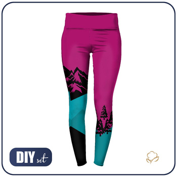 LEGGINSY SPORTOWE - WINTER MOUNTAIN - zestaw do uszycia