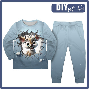 PIŻAMA DZIECIĘCA " MIKI" - HAPPY DEER - zestaw do uszycia (98/104)