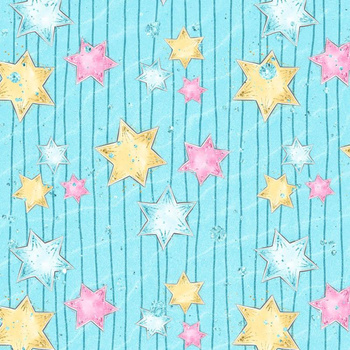 PASTELOWE GWIAZDY wz. 2 (MAGICZNA KRAINA) - single jersey z elastanem