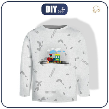 LONGSLEEVE -  LOKOMOTYWA / zielona - zestaw do uszycia