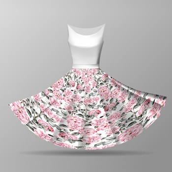 RÓŻOWE PIWONIE wz. 3 - mały panel na spódnicę z koła