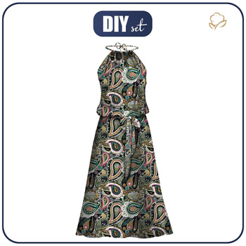 SUKIENKA "DALIA" MAXI - PAISLEY WZ. 4 - zestaw do uszycia XXL-XXXL