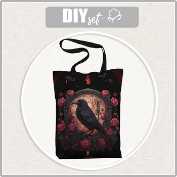 SHOPPERKA - GOTHIC RAVEN - tkanina wodoodporna - zestaw do uszycia