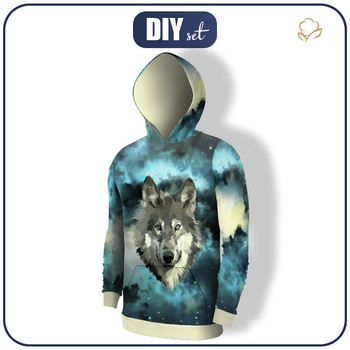 MĘSKA BLUZA Z KAPTUREM (COLORADO) - GWIEZDNY WILK - zestaw do uszycia XXXL