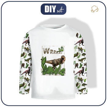 LONGSLEEVE -  DINO ROŚLINY - zestaw do uszycia