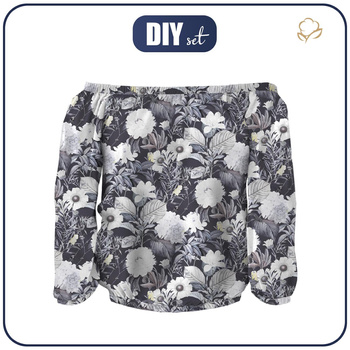 Bluzka hiszpanka (SOFIA) - LUXE BLOSSOM wz. 4 - zestaw do uszycia XXL