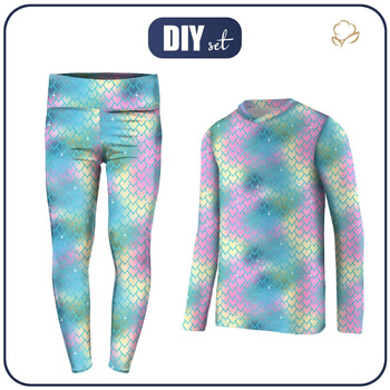 THERMO KOMPLET DZIEWCZĘCY (NANCY) - TĘCZOWY OCEAN wz. 4 - zestaw do uszycia