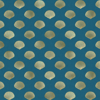ZŁOTE MUSZELKI (ZŁOTY OCEAN) / morski - single jersey z elastanem
