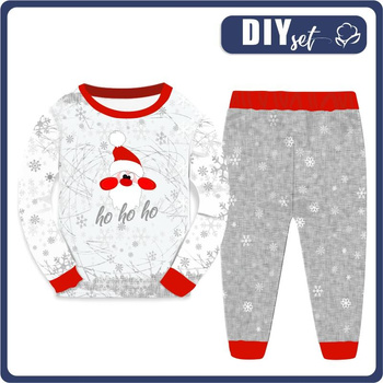 PIŻAMA DZIECIĘCA " MIKI" - HO HO HO - elastyczna dzianina bawełniana (122/128)