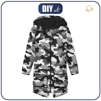 PARKA MĘSKA (TOM) - MORO SZARE - zestaw do uszycia