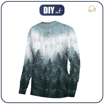 BLUZA DAMSKA (HANA) BASIC - LAS OMBRE (ZIMA W GÓRACH) - zestaw do uszycia