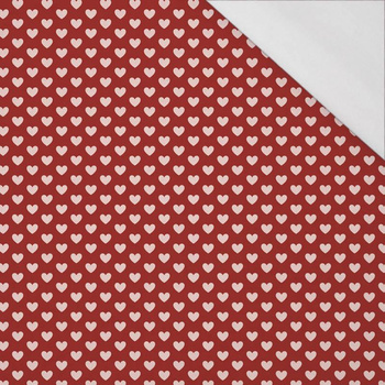 SERDUSZKA / czerwony (WALENTYNKOWE SERCA) - single jersey z elastanem
