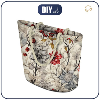 TORBA SHOPPER - FLOWERS WZ.16 - zestaw do uszycia