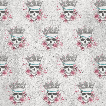 SKULL QUEEN - single jersey z elastanem TE210