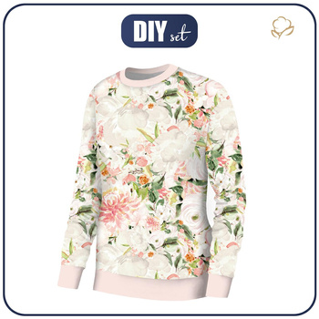 BLUZA DAMSKA (HANA) BASIC - PASTELOWY OGRÓD - zestaw do uszycia