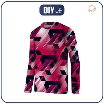 THERMO BLUZKA DZIECIĘCA (BILLIE) - CYBER PINK - zestaw do uszycia