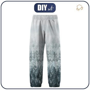 DZIECIĘCE SPODNIE Z SOFTSHELLU (YETI) - LAS OMBRE (ZIMA W GÓRACH) (122/128)