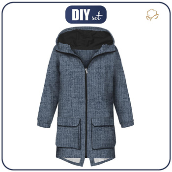 PARKA MĘSKA (TOM) - LEN / jeans - zestaw do uszycia