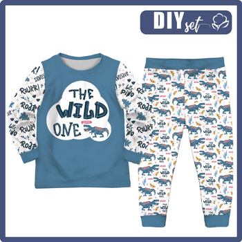 PIŻAMA DZIECIĘCA " MIKI" - DINO / THE WILD ONE - zestaw do uszycia