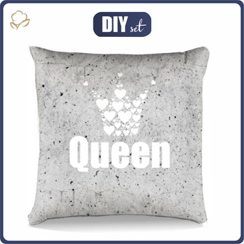PODUSZKA 45x45 - QUEEN - tkanina bawełniana - zestaw do uszycia