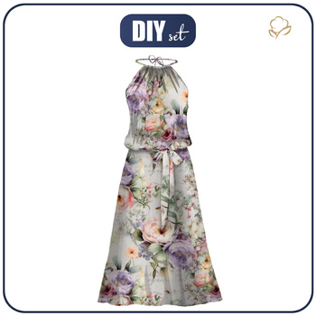 SUKIENKA "DALIA" MAXI - VINTAGE FLOWERS WZ. 15 - zestaw do uszycia 