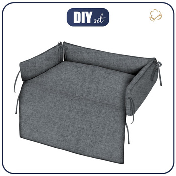 LEGOWISKO DLA ZWIERZĄT - LEN / szary - zestaw do uszycia