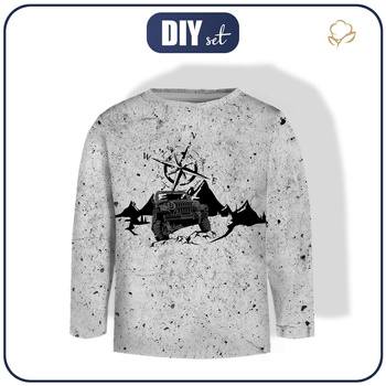 Longsleeve - JEEP / beton - zestaw do uszycia