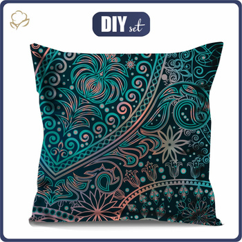 POLŠTÁŘ 45x45 - MEHNDI 2.0 - Potahový velur - přední + zadní strana