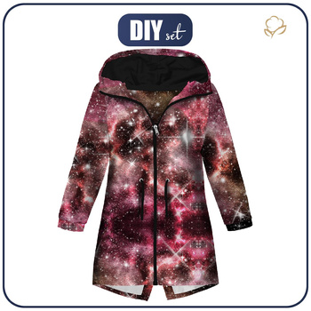 DĚTSKÁ BUNDA PARKA (ARIEL) - Akvarelová galaxie Vz. 9 - softshell (134-140)