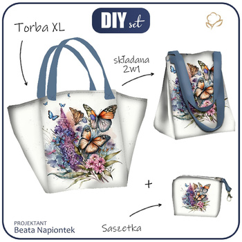 Taška XL s sáčkem 2 v 1 - BEAUTIFUL BUTTERFLY PAT. 1