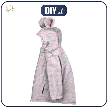 DĚTSKÁ BUNDA TEDDY "ZOE" (122/128) - JEDNOROŽCI A KVĚTY vz.2 (KOUZELNÁ ZEMĚ) - Sada šití