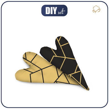 DEKORATIVNÍ SRDÍČKA - ZLATÁ GEOMETRIE
