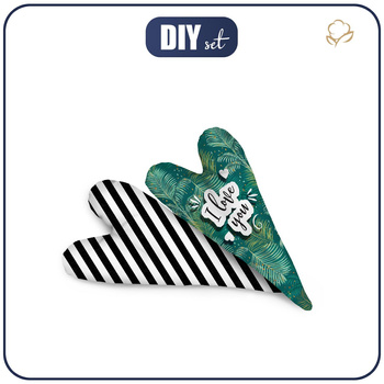 DEKORATIVNÍ SRDÍČKA - I love you / PALMOVÉ LISTY vz. 3