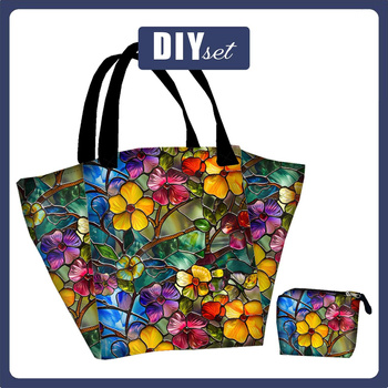 Taška XL s sáčkem 2 v 1 - STAINED GLASS WZ.20 - Sada šití