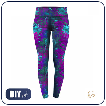 Sportovní legíny - FLORAL Vz. 2 - XXXL