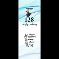 Štítek chlapecký "SKATER" PL - rozměr 128 - Sada 9 ks