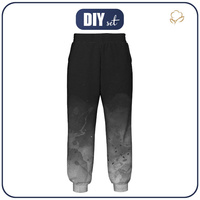 JOGGERY DAMSKIE (NOEMI) - KLEKSY (szary) / czarny - zestaw do uszycia