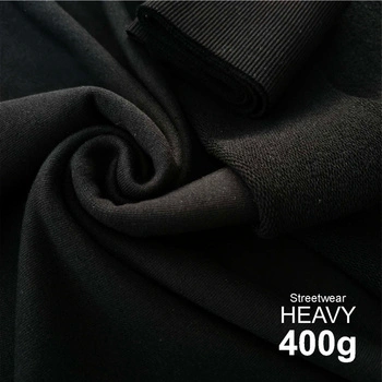 Teplákovina HEAVY 400g - ČERNÁ