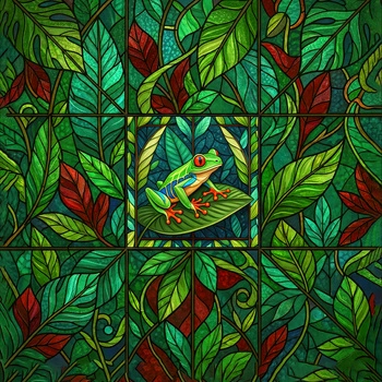 Stained Garden vz. 17 - PANEL (60cm x 50cm)