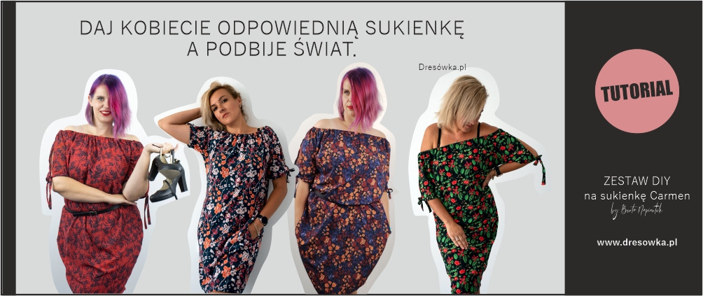 Jak uszyć CARMEN - sukienkę z hiszpańskim dekoltem