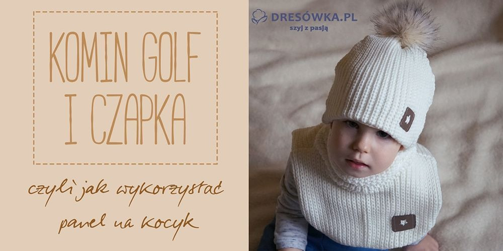 Komin-golf i czapka
