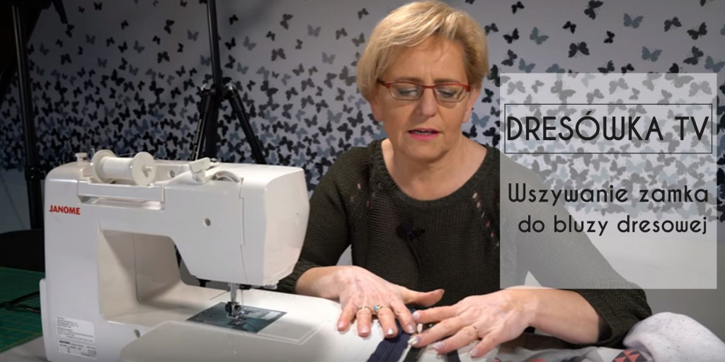 Wszywanie zamka  do bluzy dresowej