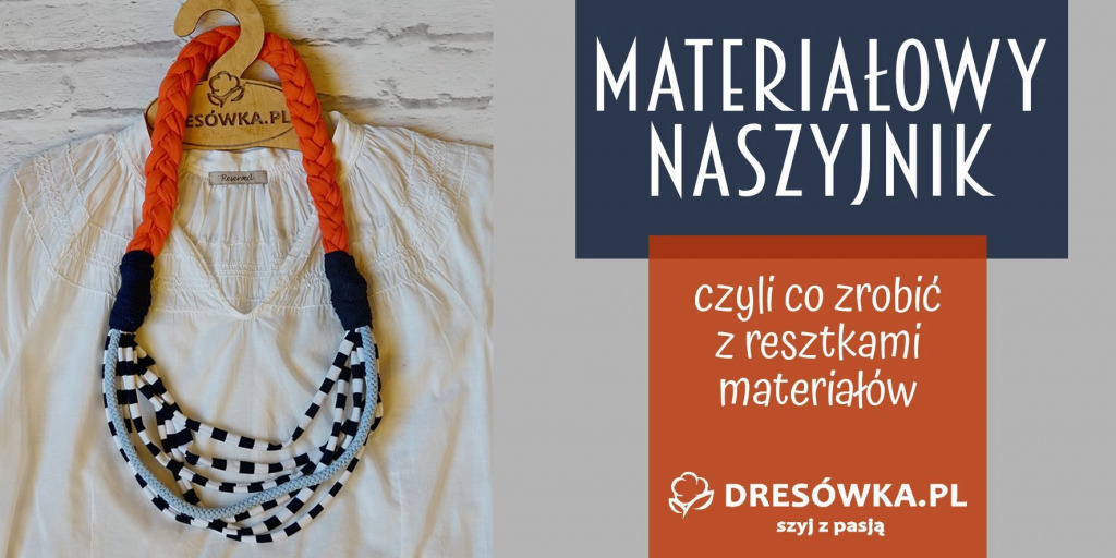 Materiałowy naszyjnik