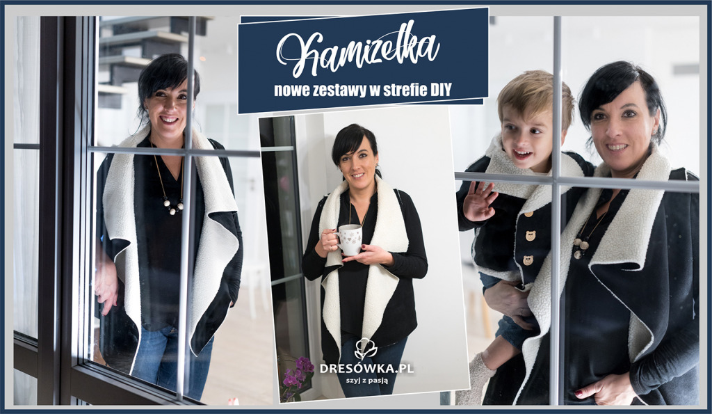 Kamizelka z zamszu z kożuszkiem