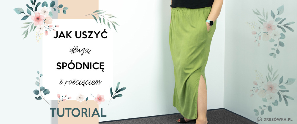 Długa spódnica z rozcięciem