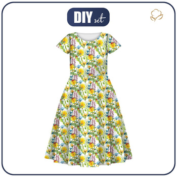KINDER KLEID "MIA" - MARIENKÄFER AUF DER WIESE (AUF DER WIESE) - Nähset (86/92)