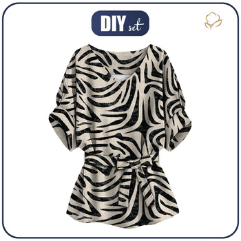 KIMONO BLUSE - ZEBRA m. 1 - Nähset 